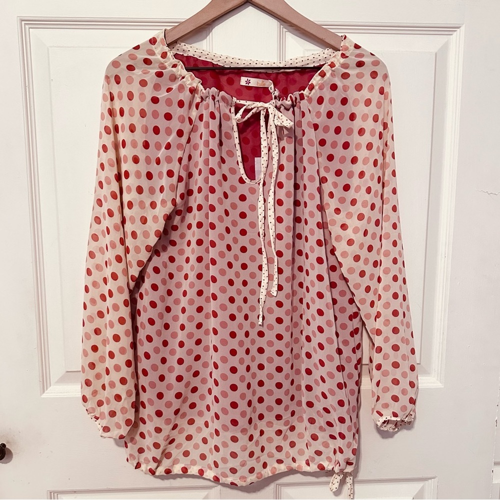 Tulle | Top | Polka Dot Top in Rust & Peach